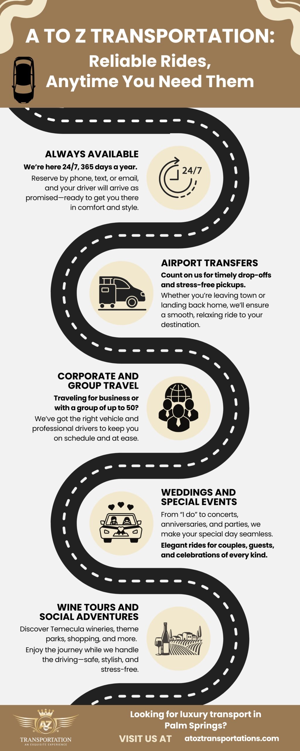 Reliable rides by A to Z transportation