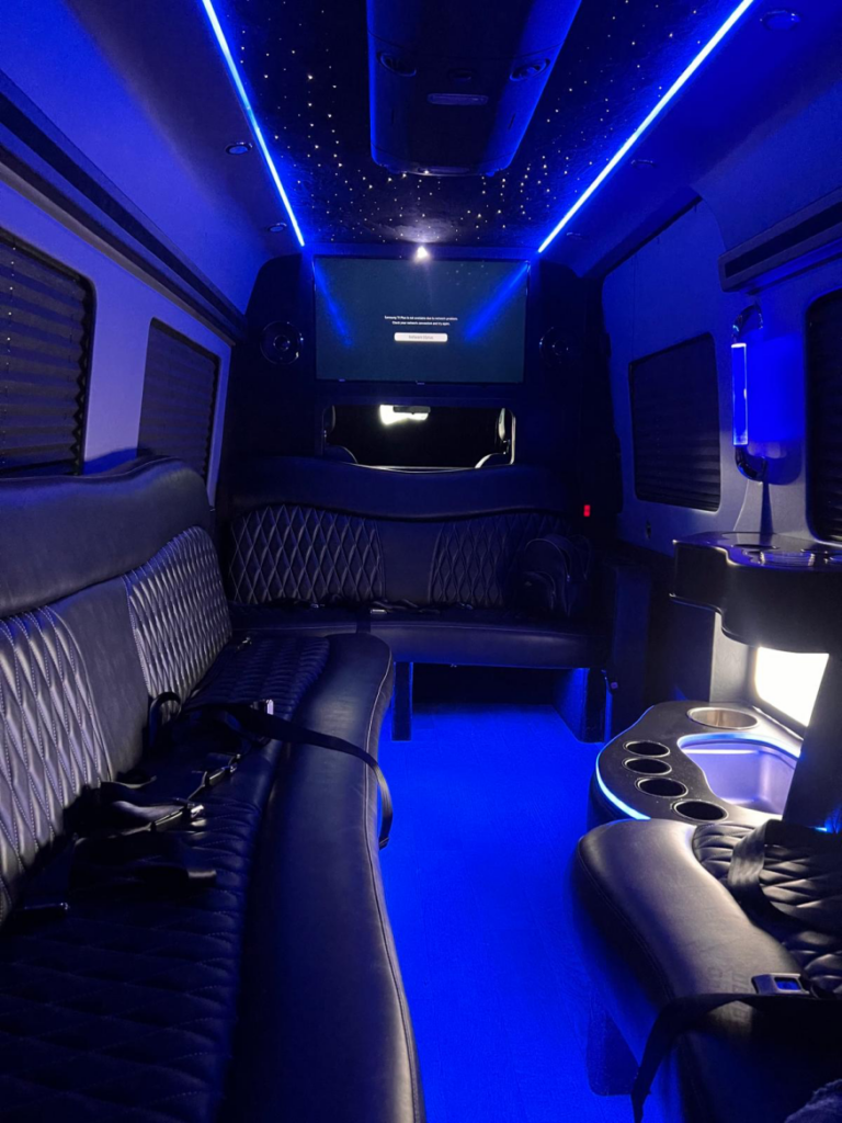 Interior of a party bus