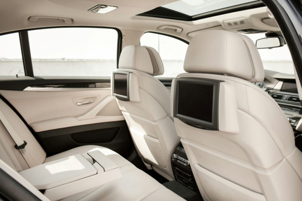 A white interior of an SUV